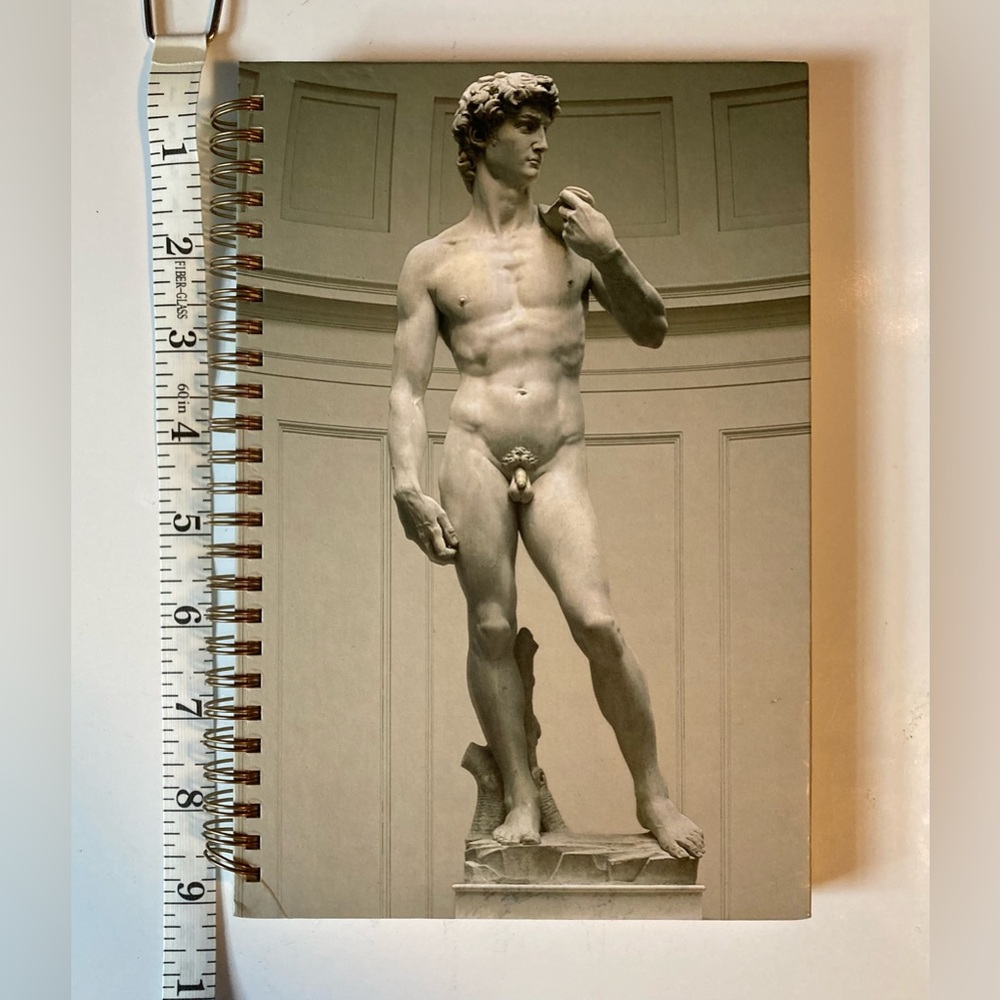 Lined Notebook From Florence Italy with David Statue Hardcover Firenze Unused